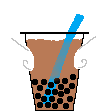 a picture of a cup with a blue toothbrush in it