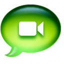 a green speech bubble with a white arrow