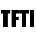 a black and white photo of the word tfti