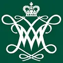 a green and white logo with a crown