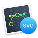 a picture of a blue circle with the word svg next to it