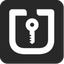 a black and white photo of a key