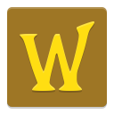 a yellow square with the letter w on it