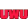 a black background with a red word that says uwu