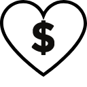 a black and white picture of a dollar sign