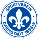 a blue and white logo with a fleur de lis on it