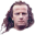 a man with long hair wearing a black shirt
