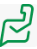 a green and white logo with a green arrow