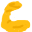 a yellow duck with a black background