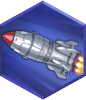 a computer generated image of a rocket ship