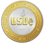 a gold and silver coin with the word usid on it