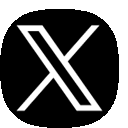 a white x on a black background