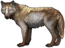 a 3d image of a wolf on a black background