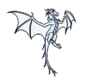 a drawing of a dragon on a white background