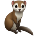 a brown and white animal sitting on top of a black background