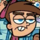 a cartoon picture of a man with glasses and a hat