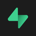 a green arrow on a black background