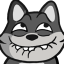 a black and white image of a cartoon cat