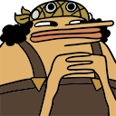 a drawing of a person wearing a crown