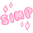 a black background with pink letters and squares
