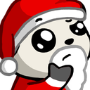 a cartoon santa clause with a surprised look on his face