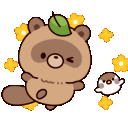a brown teddy bear sitting next to a white bird