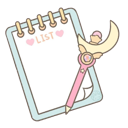 a clipboard with a pink pen and a pink heart on it