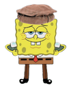 a cartoon character wearing a hat and glasses