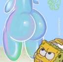 a picture of a cartoon character with a balloon in the background