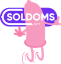 a cartoon character holding a sign that says, soldoms net