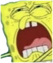 a cartoon picture of spongebob with his mouth open