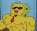 a cartoon character with sunglasses and a tie