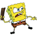 a cartoon character with a hammer in his hand