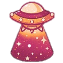 an image of an alien ship with stars on it