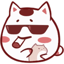 a cat wearing sunglasses and a cat with a music note