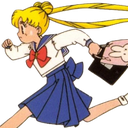 a girl in a blue dress holding a book