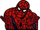 a spider man with a knife in his hand