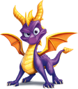 a purple and yellow dragon with large wings