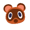 a brown bear's face with big blue eyes