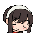 a drawing of a girl with long black hair