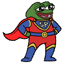 a cartoon character wearing a red and blue costume
