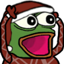 a cartoon character wearing a santa hat