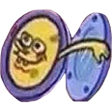 a cartoon character with a smile on his face