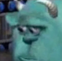 a blurry picture of a man with horns on his head