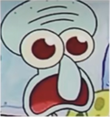 a picture of a cartoon character with a surprised look on his face