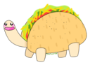 a drawing of a tortilla with lettuce on it