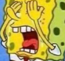 a cartoon picture of a spongebob with his mouth open
