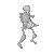 a black and white photo of a skeleton