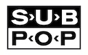a black and white sign that says sub pop