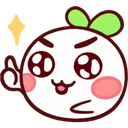 a cartoon character with a green bow on her head